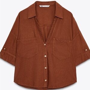 ✨Zara cropped top, in Terra Cotta ✨